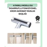 Çok Fonksiyonlu Musluk Başlığı 4 Su Modu Geniş Uyumlu Adaptör Seti Mutfak Ve Banyo Uyumlu Diğer