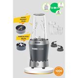 Çok Fonksiyonlu Paslanmaz Çelik Blender ve Öğütücü, 1000 gr - Altın - Gri