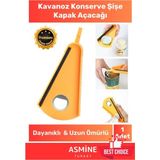 Çok Fonksiyonlu Pratik V Şekilli Kavanoz ve Şişe Kapak Açacağı, Turuncu - Altın