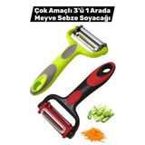 Çok Fonksiyonlu Sebze Doğrayıcı – Spiral Rende & Julienne Soyacak - 3Ü 1 Arada Paslanmaz Çelik Çok R