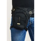 Çok Gözlü Su Geçirmez Unisex Siyah Bel Bacak Omuz Motosiklet Kurye Çantası Bodybag 4962