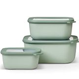Çok kaseli Cirqula dikdörtgen 3 parçalı set (750+1500+3000)- Nordic sage