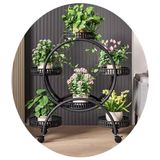 Çok Katmanlı Metal Bitki Standı, Bahçe Dekorasyonu, Balkon Saksı Standı, Ayaklı Saklama Rafı (Renk: C, Boyut: 56 x 24 x 75 cm)