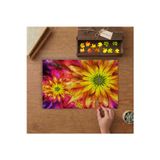 Çok Renkli Çiçekler Illüstrasyon Tasarımı 240 Parça Ahşap Puzzle Ahşap Kutuda MP06616