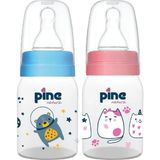 Çok Renkli Dar Ağızlı Cam Biberon 150 Ml, 1 Adet - Açık Bej