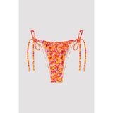 Çok Renkli Desenli Retro Bağlamalı Bikini Altı - 42
