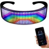 Çok Renkli Led Işıklı Şarjlı Parti Gözlüğü Kablosuz Uygulamalı Yılbaşı Düğün Eğlence Hj-Lr-02