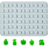 Çok Renkli Mini Meyve Jelibon Silikon Kalıp, Epoksi Sugarcraft Şekerleme Modülü - Seçenek 1 - Açık Beyaz - Gri