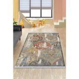 Çok Renkli Modern Dokuma Pamuk Taban Kaymaz Kilim Klm062