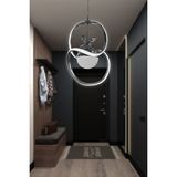 Çok Renkli Modern Sarkıt LED Avize, Kumandalı, Krom, Tek Toplu Tasarım - Açık Beyaz - Gri - Seçenek 1