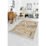 Çok Renkli Vintage Dokuma Pamuk Taban Kaymaz Kilim Klm129