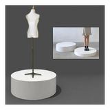 Çok yönlü ayaklı stand, ayaklı sunum standı, gelin modası sunum tabanı - ayakkabı, çanta, figürler için yuvarlak vitrin mankeni standı - sahne platformu standı (gri, 80 x 10