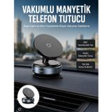 Çok Yönlü Döner Başlıklı Vakumlu Araç Telefon Standı – Sert Yollarda Stabil Kullanım Yen