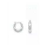 Çok Yüzeyli Cilalı Gümüş Kadın Halka Küpe 2X2 Cm [Oyshk023]