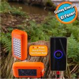 Çokan Solar Güneş Enerjili El Feneri Işıldak 10,000 Mah Power Bank Çadır ve Kamp Işığı - Şeffaf