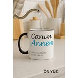 Çokaş Dijital Anne Yazı Baskılı Siyah Sihirli Kupa Su Bardağı - Yeşil - 330 ml