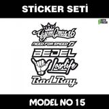 Coklu Cam Yazilari - Sticker Araba Cam Bagaj Uyumlu Et,Ket Kask Motosiklet Dolap Cam Uyumlu Yapiskan