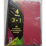 Çoklu Defter 3+1 Pp Sprialli