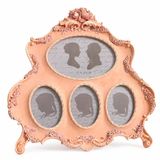 Çoklu Fotoğraf Resim Çerçevesi Pembe Vintage Dekoratif El Boyama Sanatsal Obje Dayanıklı Polyester Aile Fotoğraf Çerçevesi Salon Masa Raf Konsol Ev Dekorasyonu İçin Hediyelik Çerçeve