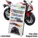 Çoklu Model Motosiklet Araba Kask Laptop Cam Uyumlu Sticker