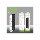 Çoklu Priz 2 M Kablolu Akım Korumalı Anahtarlı 4 Priz 4 Usb 2 Typ-C Girişli Grup Priz 3000W Siyah