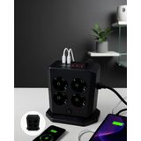 Çoklu Priz 8 Çıkışlı 4 USB 2 Type-C Dikey Model - Çok Renkli