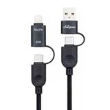 Çoklu Şarj Kablosu Usb+Type-C- Lightning+Pd 60W Süper Hızlı Şarj