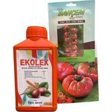 Çoklu Set Ekolex Sıvı Bitkisel Menşeli Organik Gübre Köy Domatesi Tohumu Çeri Domates Tohumu 10Gr