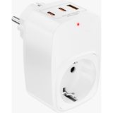 Çoklu Yüksek Voltaj Korumalı Duvar Prizi 2x Type-c 1x Usb Çıkışlı Priz Grup Priz Çoğaltıcı Diğer