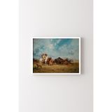 Çöl Kampı - Beyaz Çerçeve, Beyaz, 50 x 70, 23450000003360