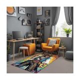 Colaf Kadife Oyuncu Odası Halısı Kaymaz Pamuk Tabanlı Yıkanabilir Antibakteriyel Gamer, Gaming Halısı 160X230 - 374-Yeşil