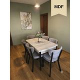 Çolak Mobilya Yemek Masa Takımı - Gri - 6 Sandalye