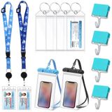 Colarr Cruise Essentials Set Dahil 4 Parça Cruise Bagaj Etiketleri Tutucu Metal Döngü ile 2 Adet Ayarlanabilir Cruise Boyunluklar 2 Adet Su Geçirmez Telefon Kılıfı 4 Adet Mıknatıs Kanca Cruise