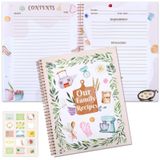 Colarr Kendi Tariflerinizde Yazabileceğiniz Boş Tarif Kitabı Aile Tarif Günlüğümüz Yemek Kitabı Spiral Bağlı Defter Kendin Yap Etiketli Kadın Anne Eşi için İdeal Hediye, 20 x 30 cm, 126 İç Sayfa