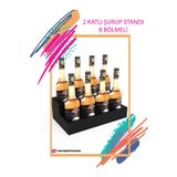 COLD BREW TREND by ugur cadirci Şurup- Sos Standı 8 Bölmeli 2 Katlı Şurup ve Sos Standı, Siyah - Metal