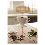 COLD BREW TREND by uğur cadırcı V60 - Dripper - Seramik- Kahve Demleme - Beyaz