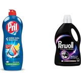 Cold Power Yağ Çözme Etkili Limon Kokulu + Perwoll Hassas Sıvı Çamaşır Deterjanı Siyah