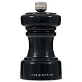 Cole & Mason H233066 Hoxton Siyah Parlak Tuz Değirmeni, Aşınmayan Seramik Mekanizması, Ayarlanabilir Öğütmeli Kompakt Tuz Öğütücü, Kayın Ağacı, 104 mm, Baharat Değirmeni, Ömür Boyu Mekanizma Garantisi