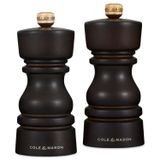Cole & Mason London Çikolata Renkli Ahşap 130 mm Tuz ve Biber Değirmenleri
