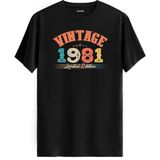 Colermi 1981 Vintage Echo Tişört - Siyah - 2XL