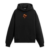 Colermi Alev Mantarı Kapüşonlu Sweatshirt | Pamuk kumaş; rahat kesim; turuncu-kırmızı benekli mantar kümesi illüstrasyonu göğüste