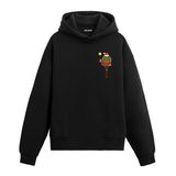 Colermi Kışlık Raket Kapüşonlu Sweatshirt | Pamuk kumaş; rahat kesim; Noel Baba şapkalı, şallı sevimli tenis raketi karakteri göğüste