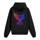 Colermi Mandala Geyik Sırt Baskılı Kapüşonlu Sweatshirt | Pamuk kumaş, rahat kesim; degrade renklerde mandala desenli geyik başıyla etnik bir tasarım