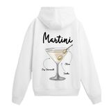 Colermi Martini Sırt Baskılı Kapüşonlu Sweatshirt | Pamuk kumaş; rahat kesim; el yazısı martini kokteyl tarifi illüstrasyonu sırtta