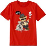 Colermi Pamuk Kumaş Çocuk Tişörtü – Cool Ayı Don’t Worry Baskılı Unisex Çocuk T-Shirt - Kırmızı - 1 - 2 Yaş