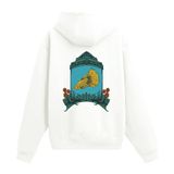 Colermi Süslemeli Altın Balık Sırt Baskılı Kapüşonlu Sweatshirt | Pamuk kumaş, rahat kesim; süslemeli fener çerçevesi içinde altın balık desenle sanatsal bir tasarım