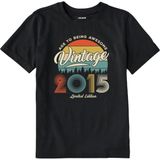Colermi Vintage Çocuk Tişört – 2015 Doğum Tarihli Nostalji Tasarım - Siyah - 2XL