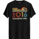 Colermi Vintage Tişört - 2016 Tasarım - Siyah - XL