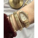 Colesium Gold Taşlı Yılan Model Saat Altın Renk-C20