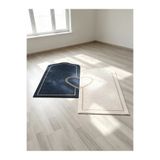 colezahome Kalpli Seccade Eşli Çift Seccade Tesbihli Gelin Damat Bohçası Hediyelik Çeyizlik Namazlık 75x120